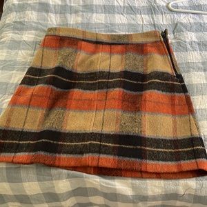 wool plaid skirt